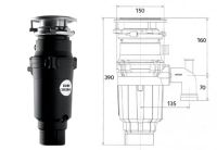 Измельчитель пищевых отходов ВС910-AS Slim Line